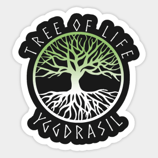 Yggdrasil Tree of Life Pagan Witch As Above So Below Sticker